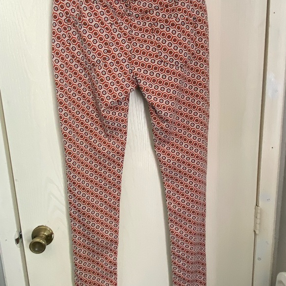 Patterned Skinny Jeans, retro hippy pants size large - Picture 6 of 8
